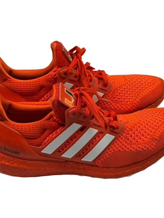 RARE Miami Hurricanes x Adidas Ultra Boost Sneakers Orange Men\'s Size 8.5 42 EU main image 7